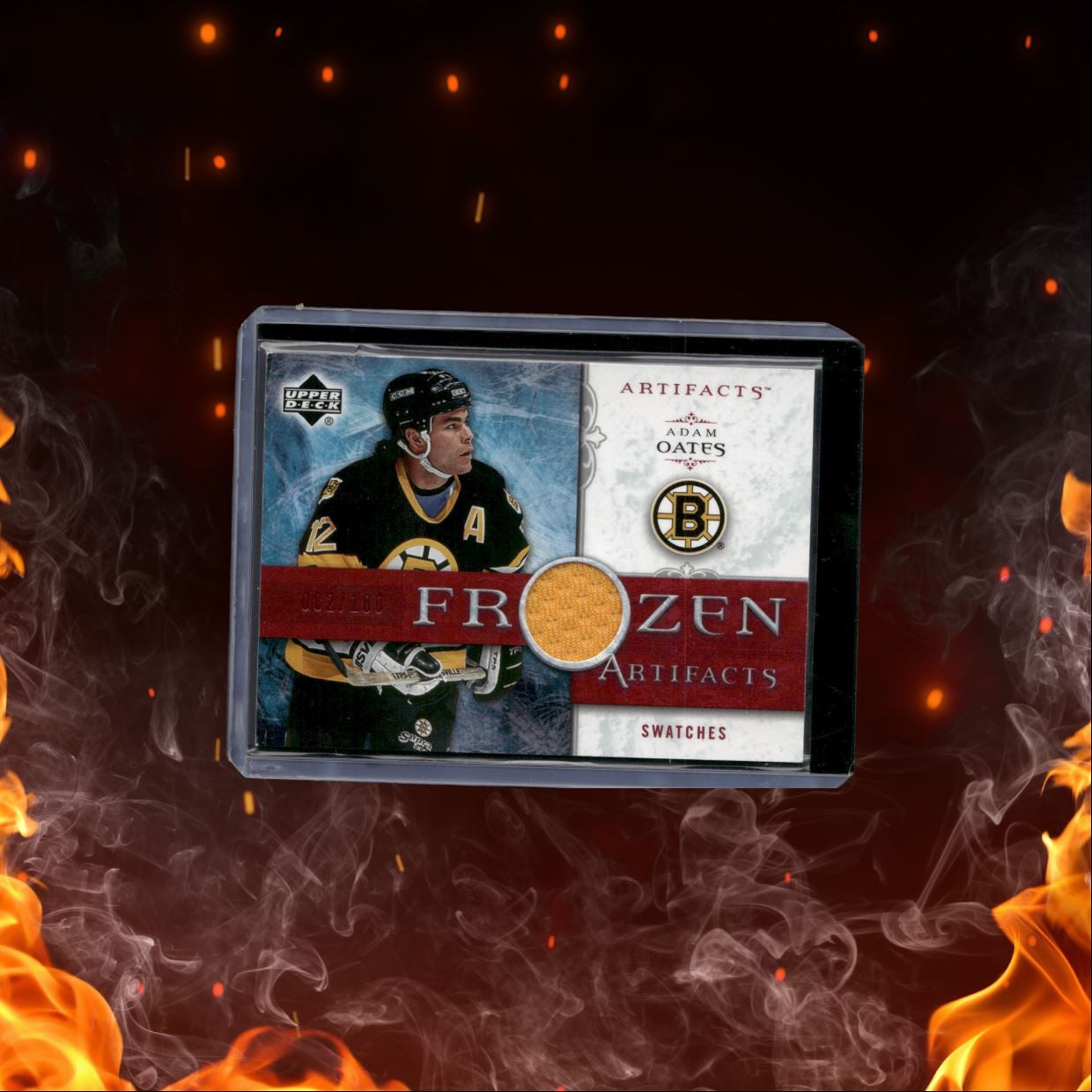 2008-09 Upper Deck Artifacts Adam Oates Treasured Swatches Ruby 082/100 #TS-AO