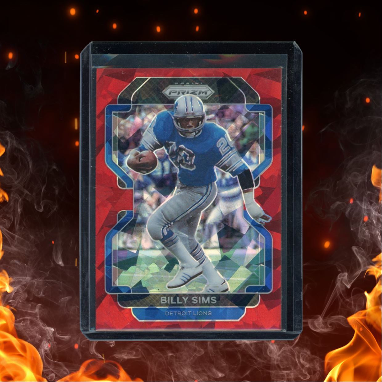 2021 Panini Prizm Red Cracked Ice Billy Sims #154