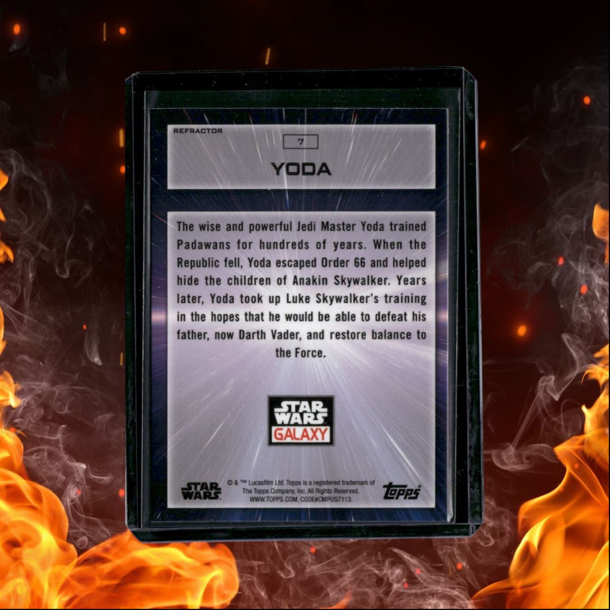 2022 Topps Star Wars Galaxy Chrome Yoda Refractor #7