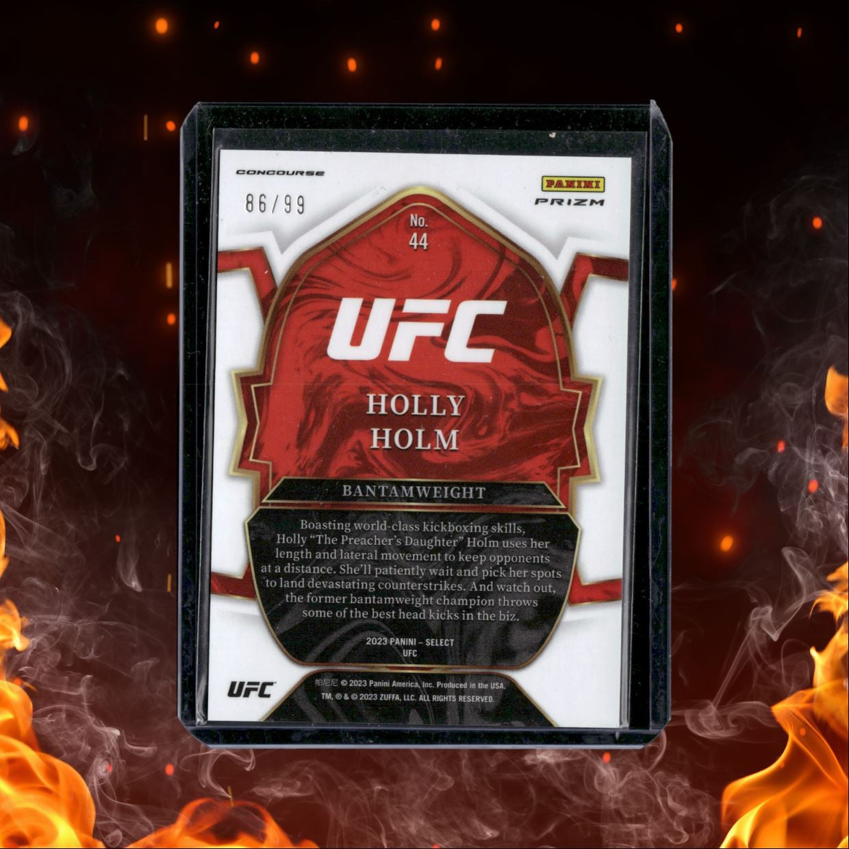 2023 Panini Select Holly Holm Red Concourse Disco Prizm 86/99 #44