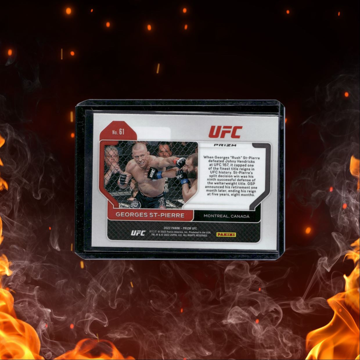 2022 Panini Prizm Georges St-Pierre Silver Prizm #61