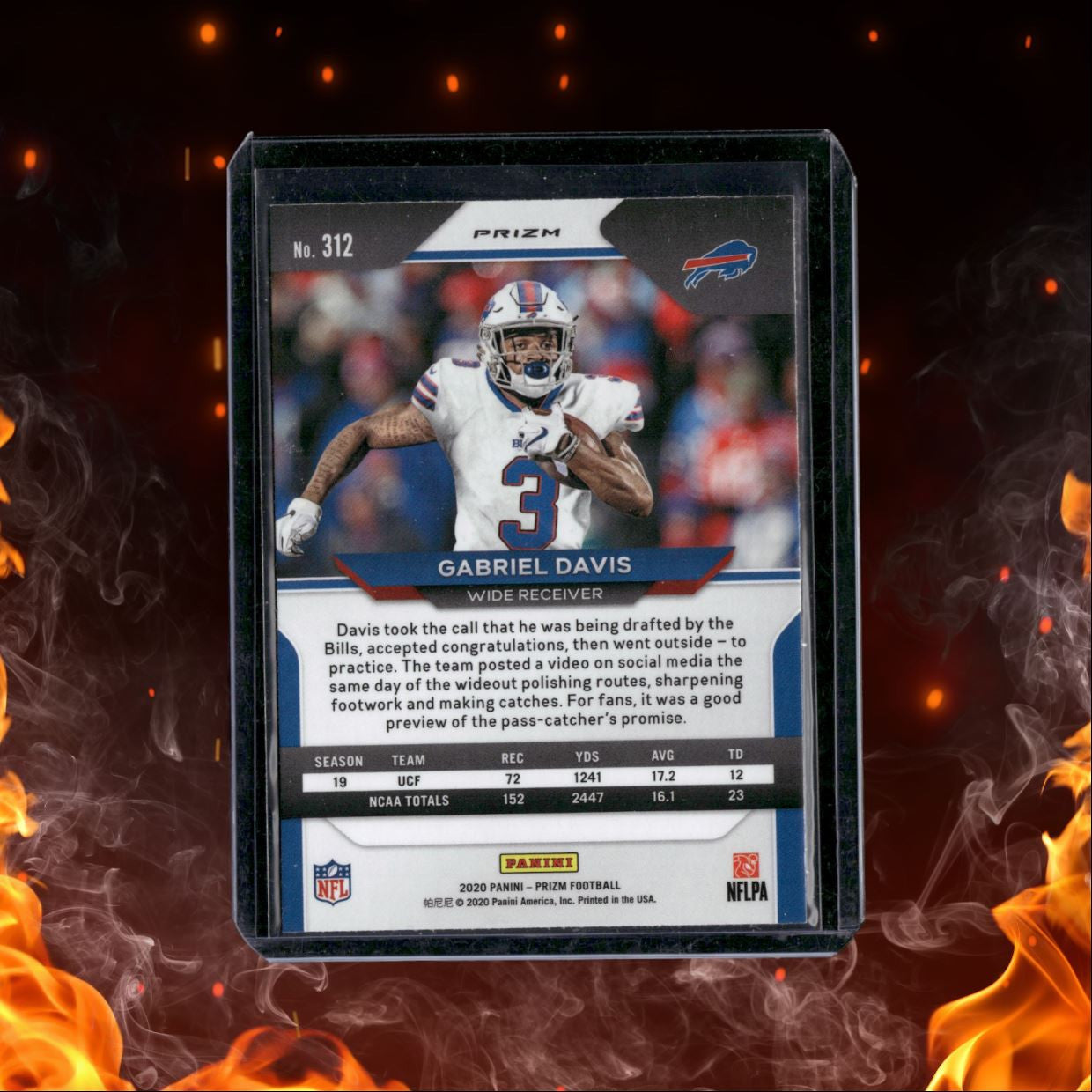 2020 Panini Prizm Gabriel Davis Lazer Prizm Rookie #312