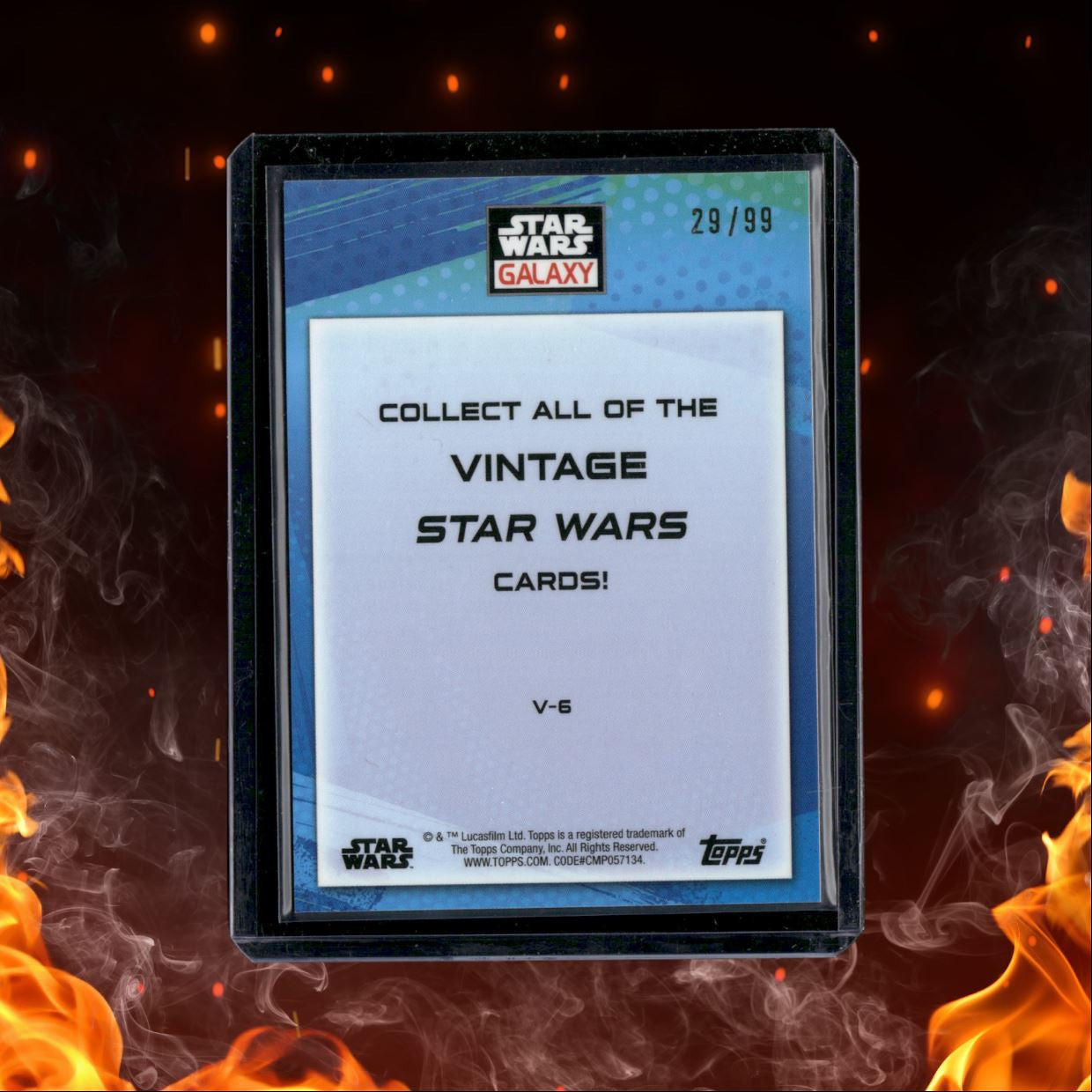 2022 Topps Chrome Star Wars Galaxy Vintage Star Wars Green Refractor 29/99 #V-6