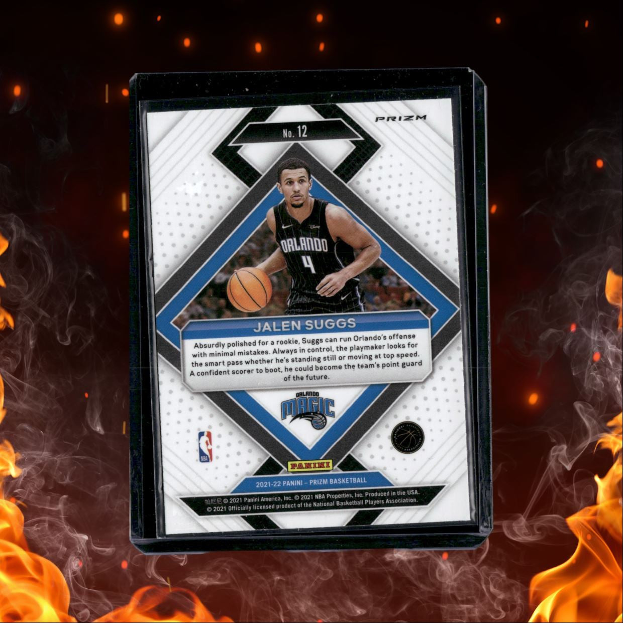 2021-22 Panini Select Jalen Suggs Emergent Silver Prizm Rookie #12