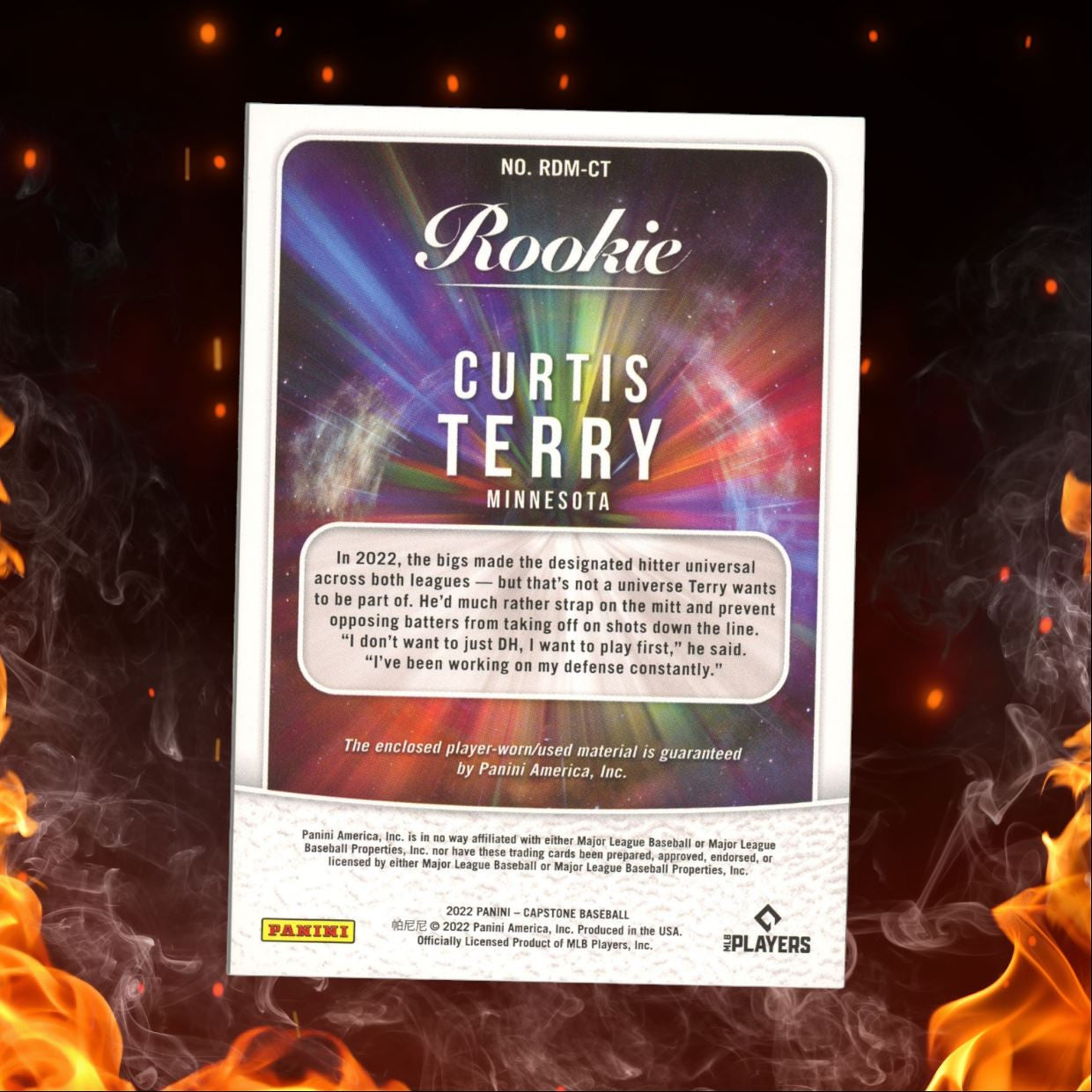2022 Panini Capstone Curtis Terry Dual Jersey Rookie #RDM-CT