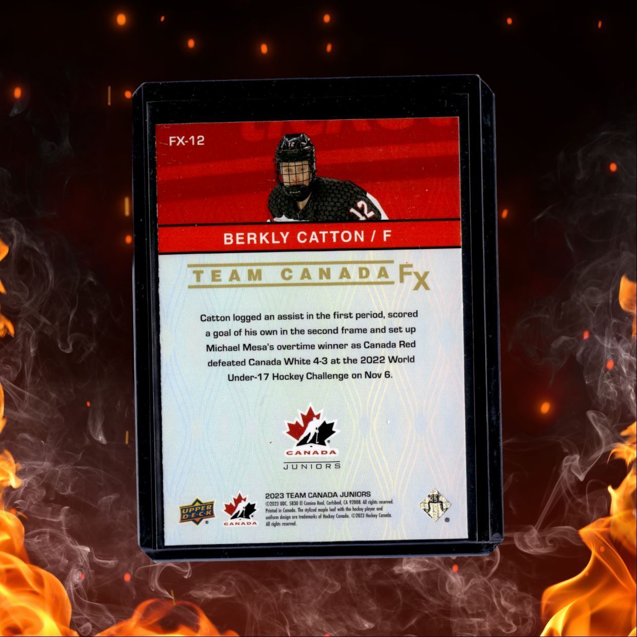 2023-24 Upper Deck Team Canada Juniors Berkly Catton #357