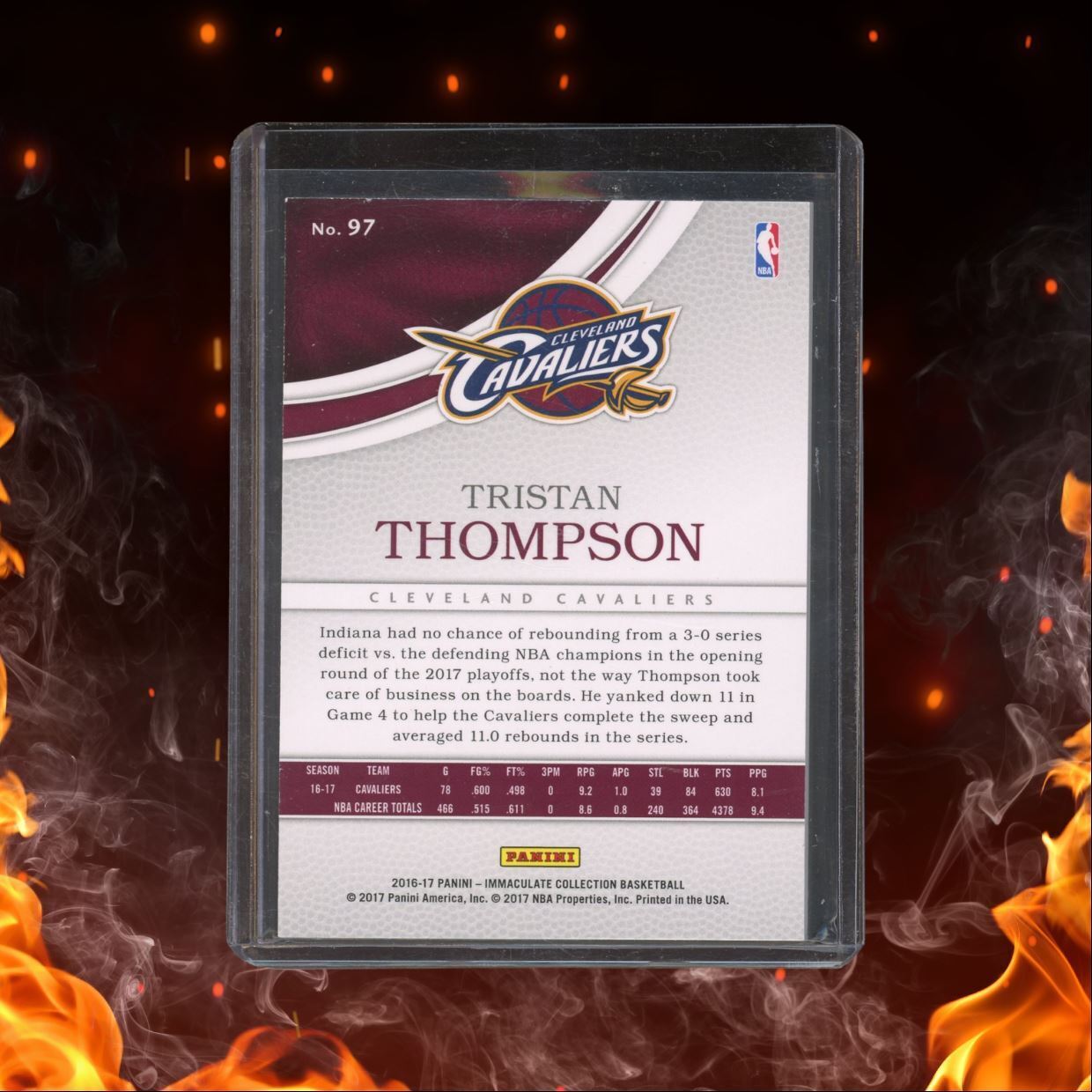 2016-17 Panini Immaculate Tristan Thompson 33/99 #97