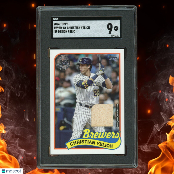 2024 Topps CHRISTIAN YELICH Game-Used Bat Relic '89 Design SGC 9 #89BR-CY
