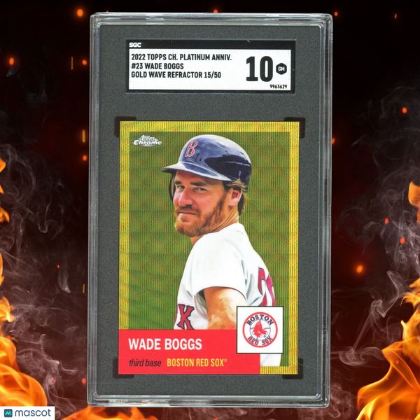 2022 Topps Chrome Platinum WADE BOGGS /50 Gold Wave Refractor SGC 10 #23