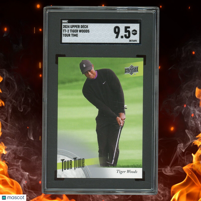 2024 Upper Deck Golf TIGER WOODS Tour Time SGC 9.5