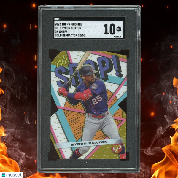 2023 Topps Pristine BYRON BUXTON Oh Snap! /50 Gold Refractor SGC 10 #OS-5