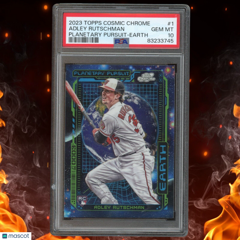 2023 Topps Cosmic Chrome ADLEY RUTSCHMAN Rookie Planetary Pursuit Earth PSA 10 1