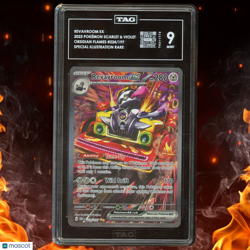 Pokemon Obsidian Flames REVAROOM EX Special Illustration Rare 224/197 TAG 9