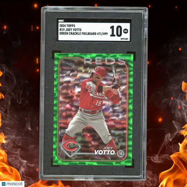 2024 Topps JOEY VOTTO /499 Green Crackle Foilboard SGC 10 #19