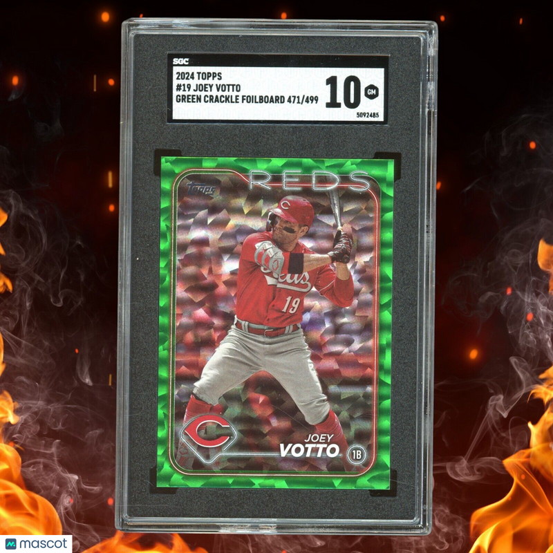 2024 Topps JOEY VOTTO /499 Green Crackle Foilboard SGC 10