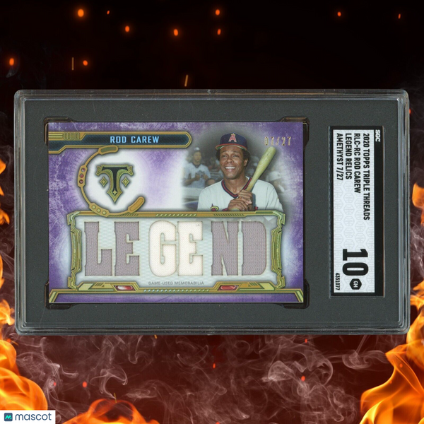 2020 Topps Triple Threads ROD CAREW Legend Relics /27 Amethyst SGC 10 Game-Used