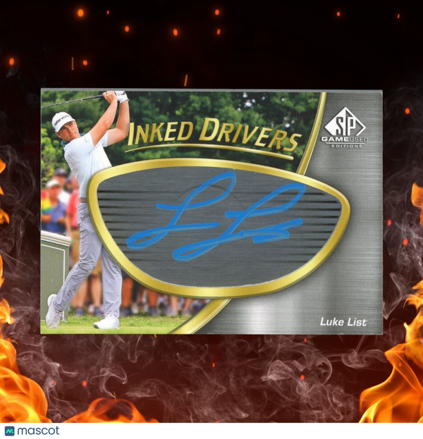 2024 UD SP Game Used Golf LUKE LIST Inked Drivers Auto #ID-LL