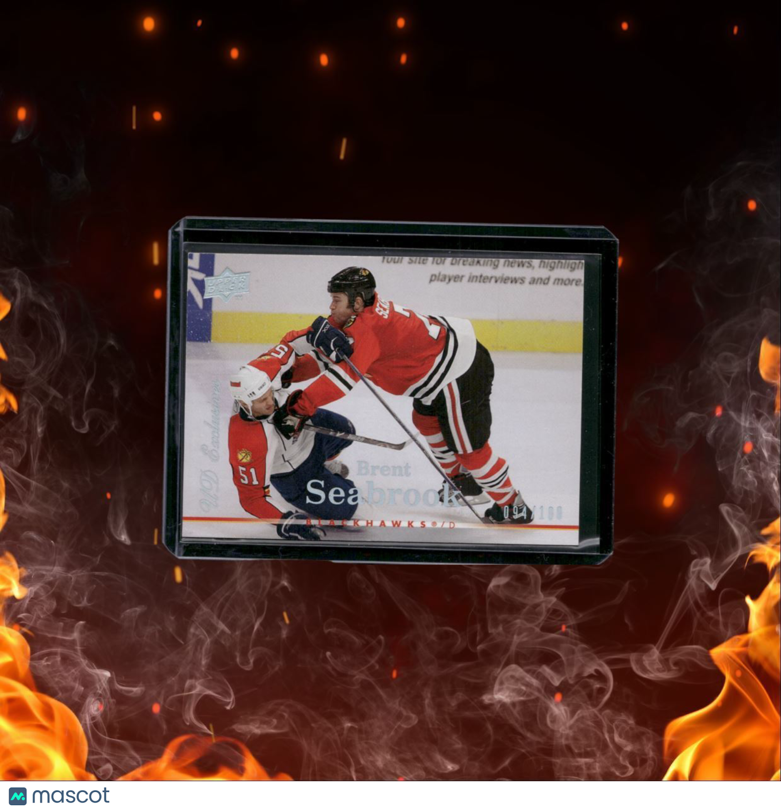 2007-08 Upper Deck Brent Seabrook UD Exlusives 094/100 #283