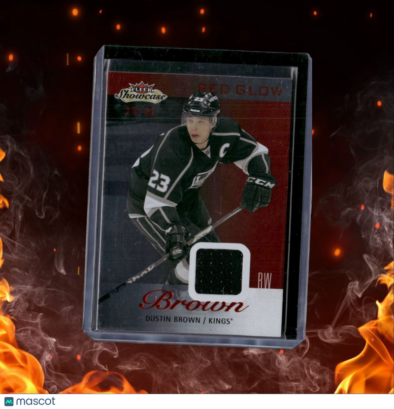 2013-14 Fleer Showcase Dustin Brown Red Glow Patch 24/36