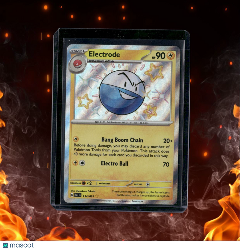 2024 Pokemon Paldean Fates Electrode Holo Shiny rare NM
