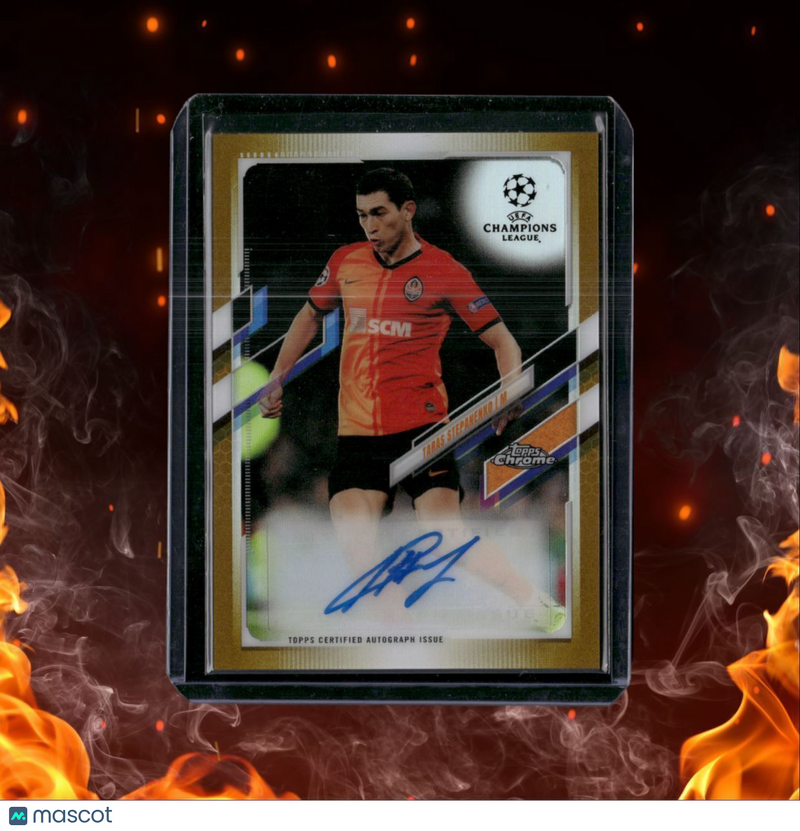 2021 Topps Chrome UEFA Taras Stepanenko Gold Auto 17/50