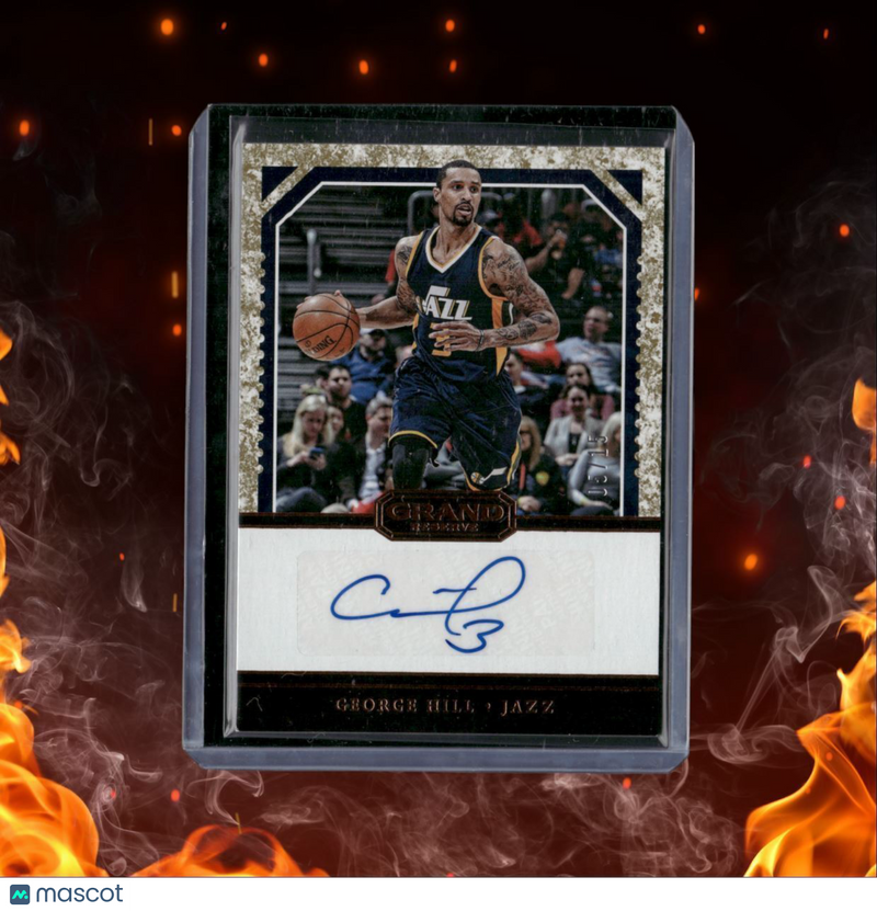 2016-17 Panini Grand Reserve George Hill Signatures Granite Auto 05/15