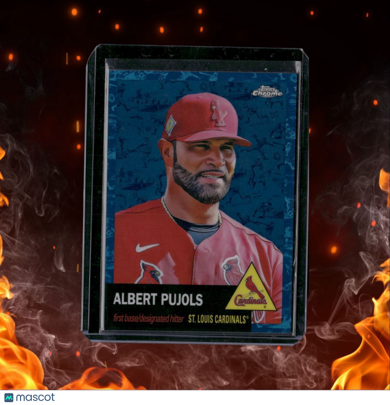 2022 Topps Chrome Platinum Anniversary Albert Pujols Blue Toile 141/199