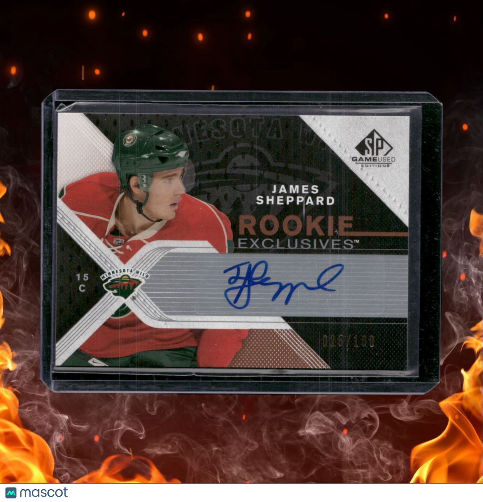 2007-08 SP Game Used James Sheppard Exclusives Rookie Auto 025/100 #RE-SH