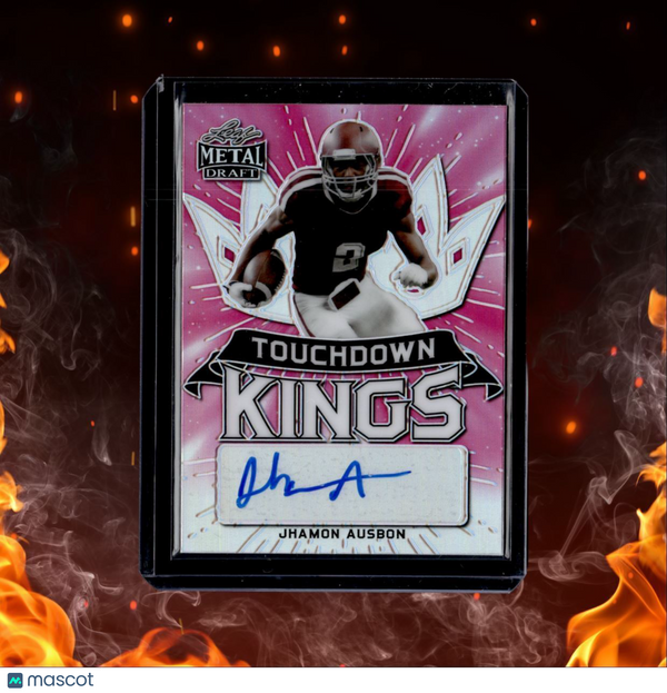 2021 Leaf Metal Draft Touchdown Kings Autographs Pink Jhamon Ausbon Auto 15/20