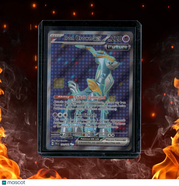 2024 Pokemon Temporal Forces Iron Crown EX Full Art Ultra Rare NM #191/162