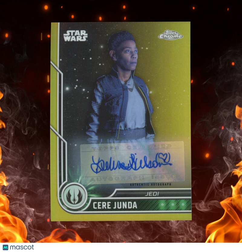 2023 Topps Chrome Star Wars CERE JUNDA Auto /50 Gold Refractor