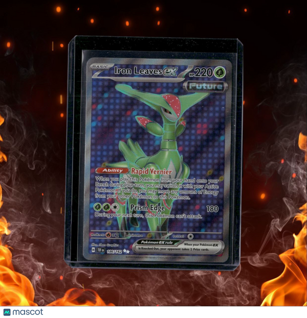2024 Pokemon Temporal Forces Iron Leaves EX Full Art Ultra Rare LP #186/162