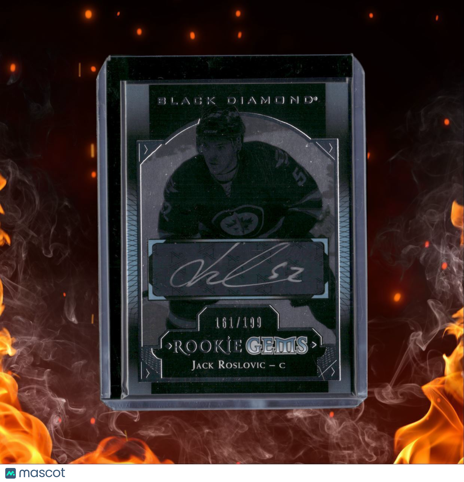 2017-18 Upper Deck Black Diamond Jack Roslovic Gems Rookie Auto 181/199 #RG-JR
