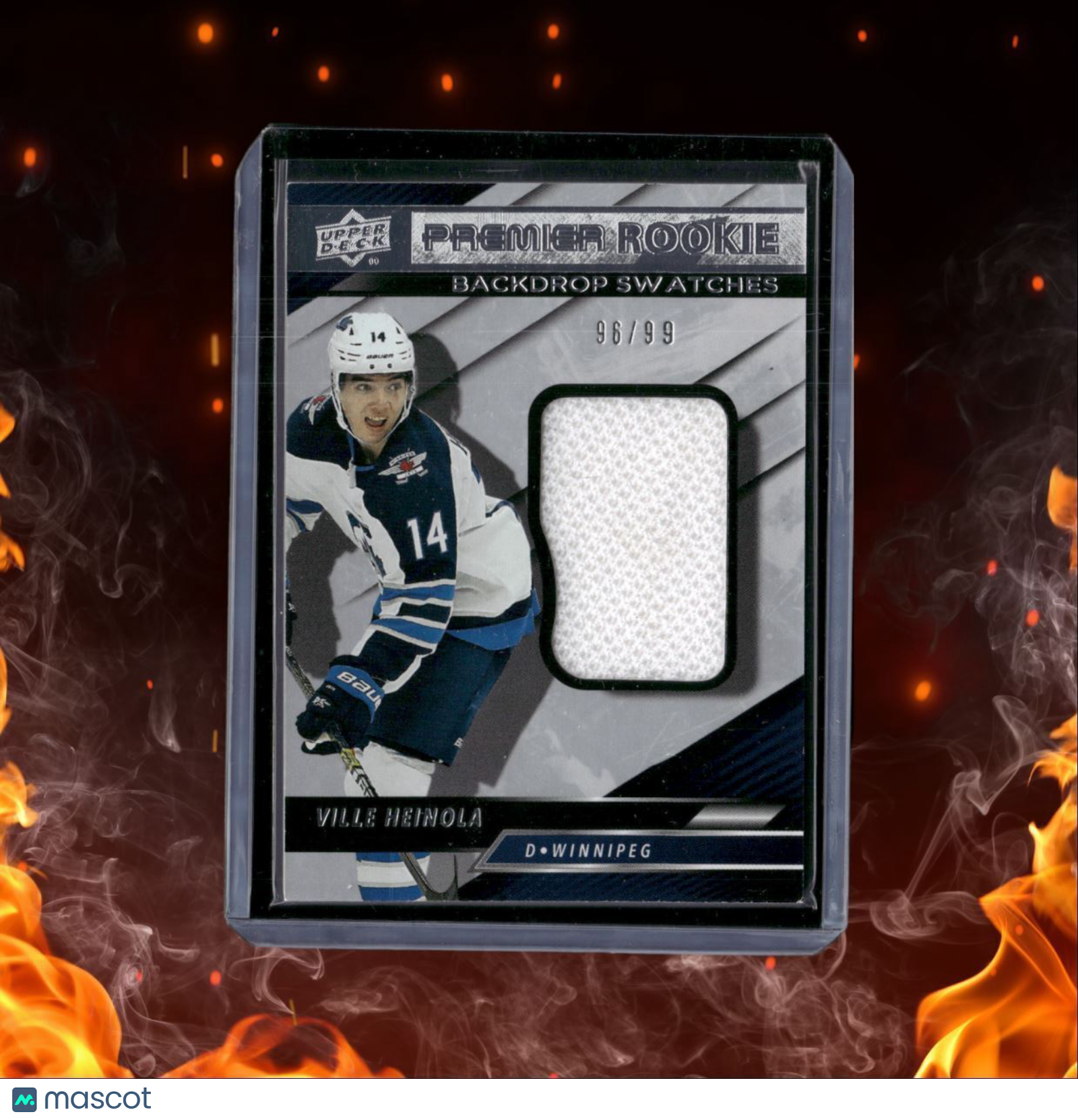 2019-20 Upper Deck Premier Ville Heinola Backdrop Swatches Rookie 96/99 #SS-VH