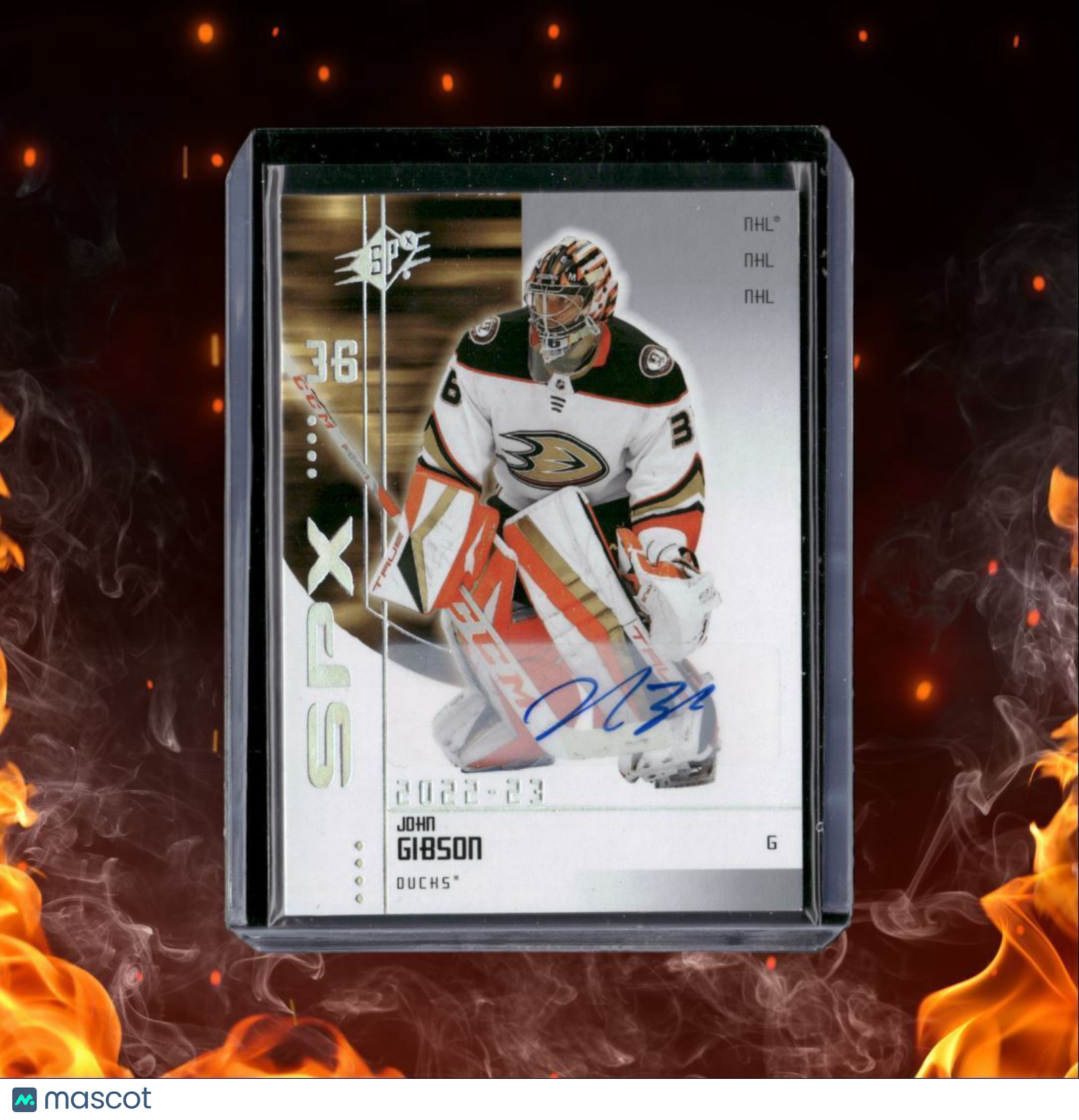2022-23 Upper Deck SPx John Gibson Auto #R-23