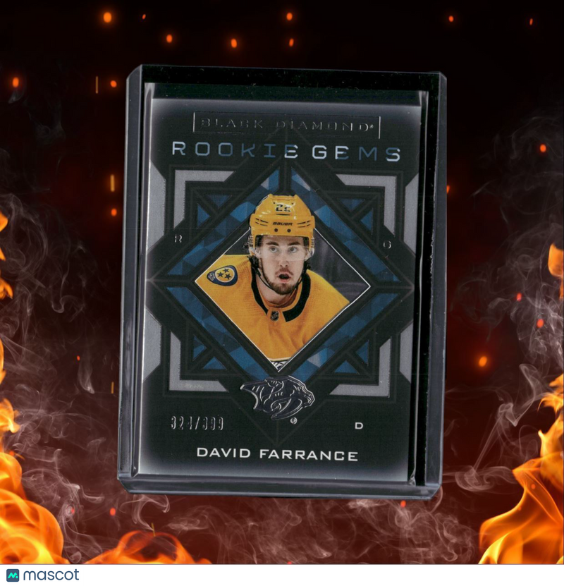 2021-22 Upper Deck Black Diamond David Farrance Gems Rookie 324/399