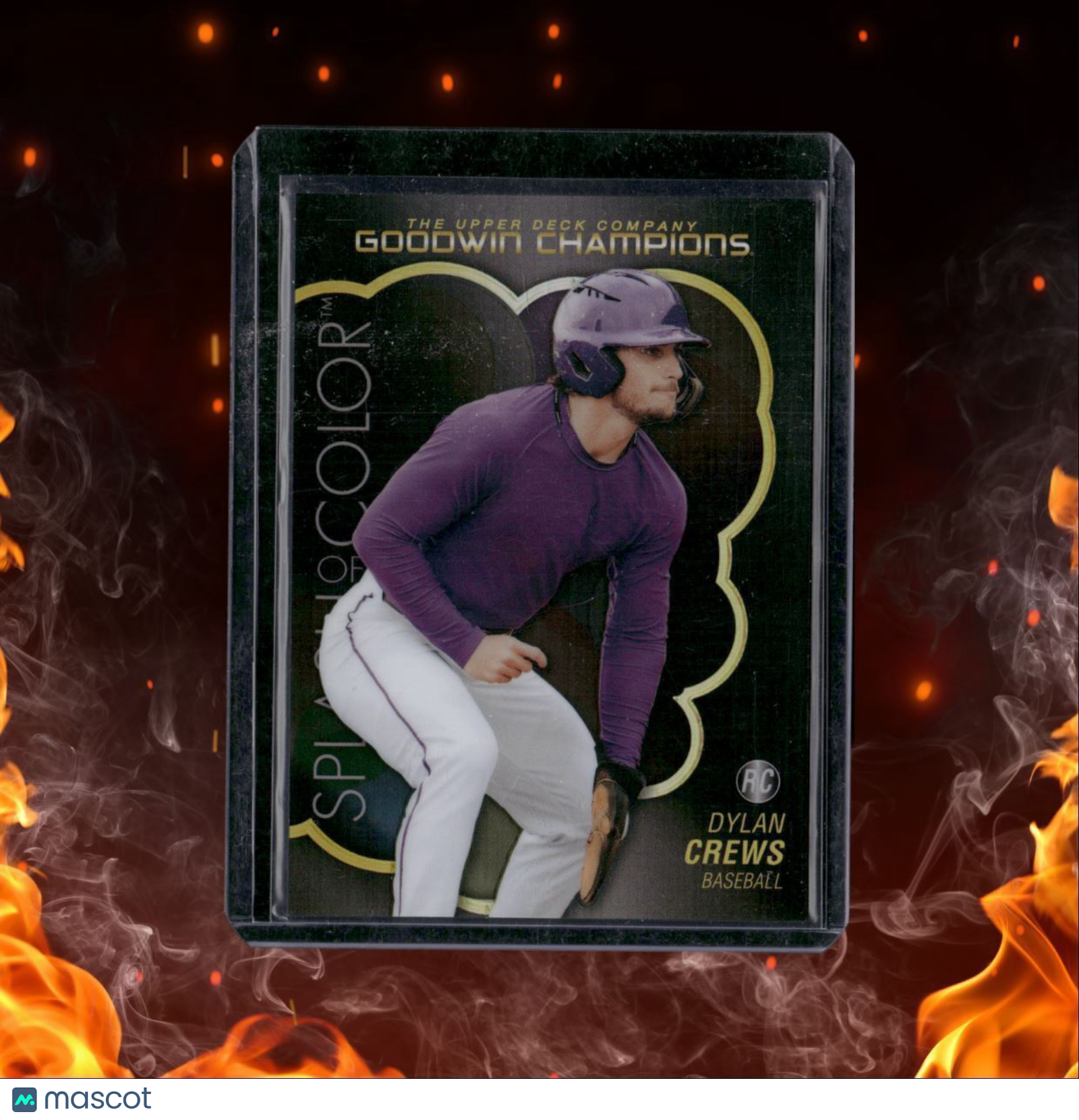 2023 Upper Deck Goodwin Champions Dylan Crews Rainbow Black & Gold Rookie 46/50