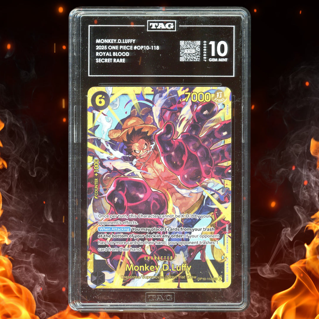 2025 One Piece Royal Blood Monkey.D.Luffy Character Secret Rare #OP10-118 TAG 10