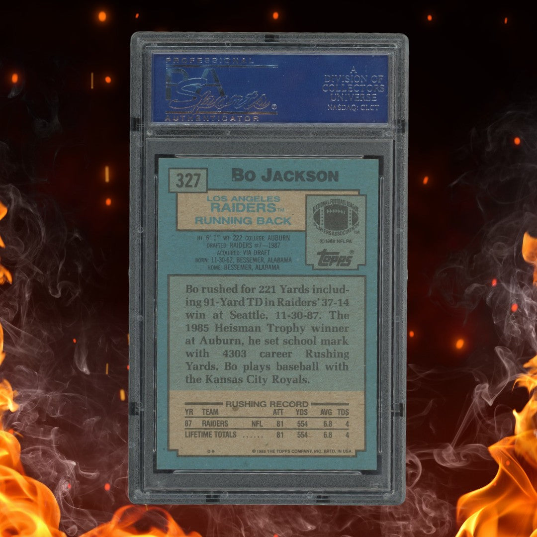 1988 Topps Bo Jackson Rookie PSA 10 #327