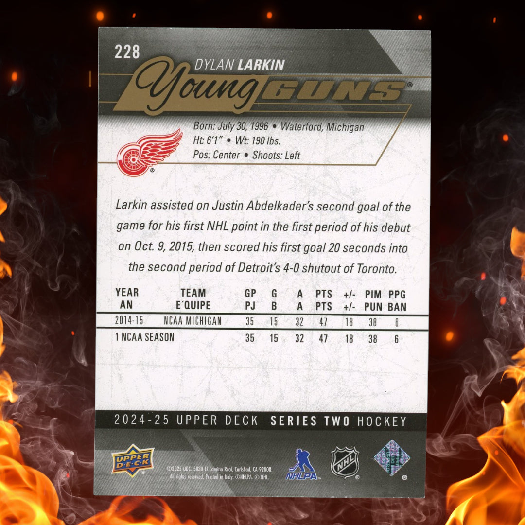2024-25 Upper Deck Dylan Larkin Renewed Young Guns High Gloss /10 #228