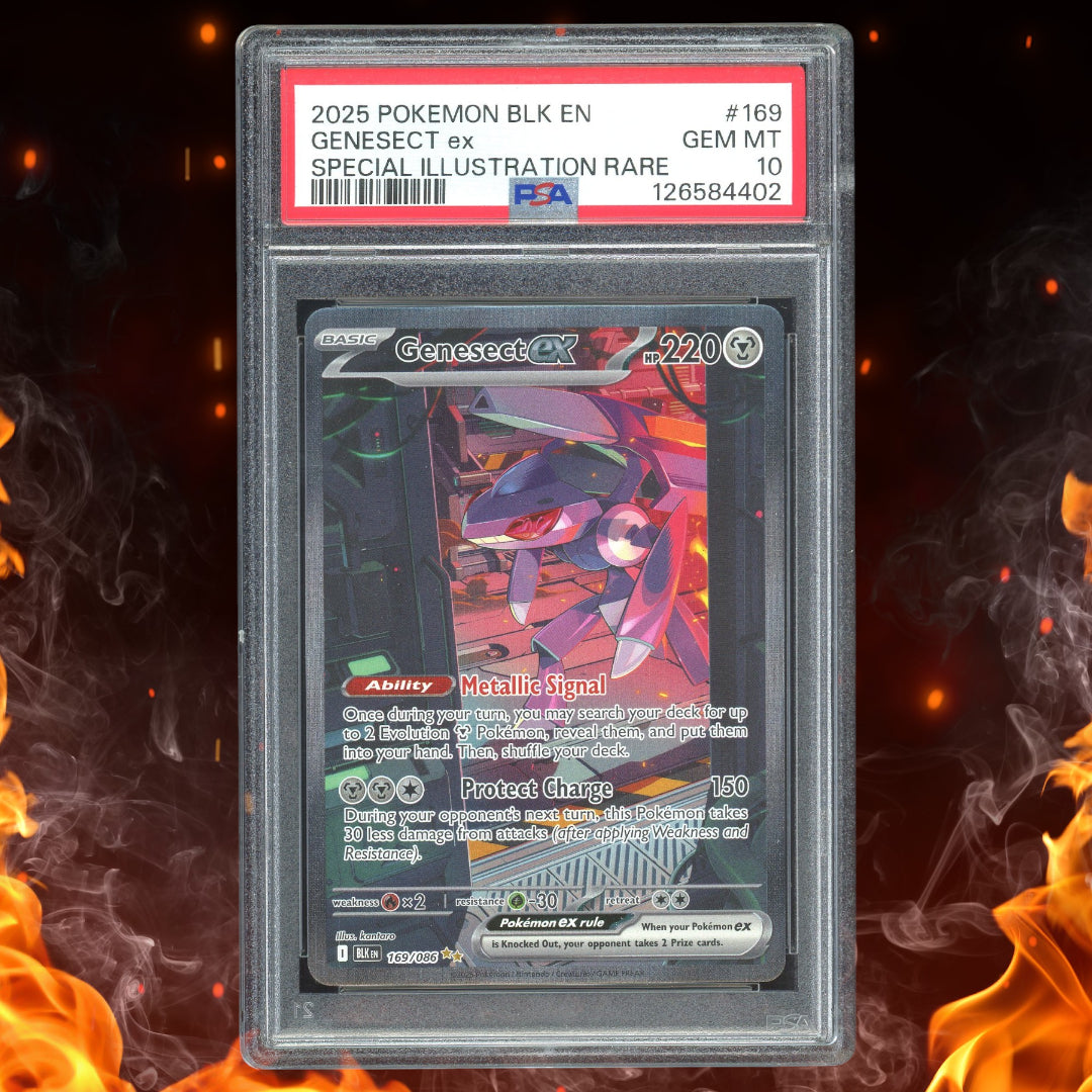 Pokemon Black Bolt Genesect ex Special Illustration Rare 169/086 PSA 10