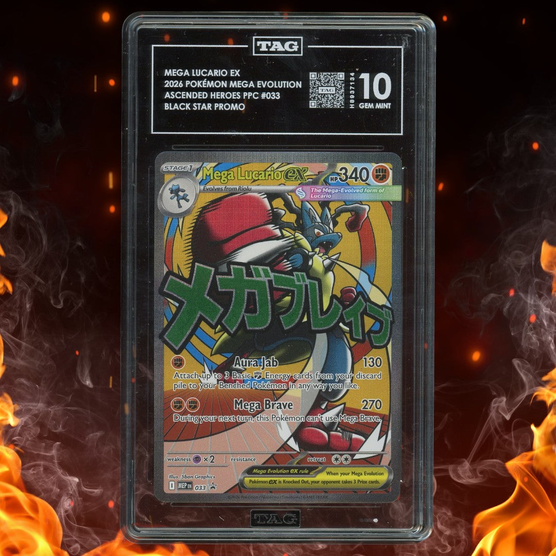 Pokemon Mega Evolution Ascended Heroes Mega Lucario ex Promo TAG 10 #33
