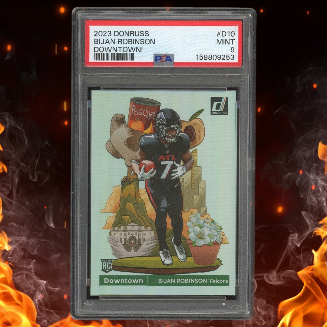2023 Panini Donruss Bijan Robinson Downtown Rookie #D-10 PSA 9