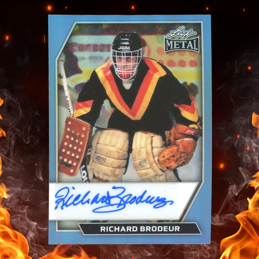 2026 Leaf Metal Richard Brodeur Base Auto Blue /8 #BA-RB2