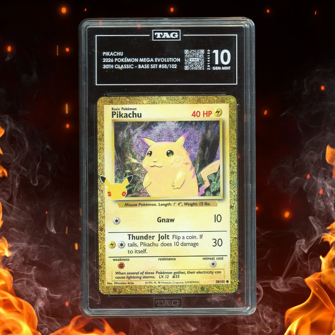 Pokemon 30Th Celebrations Pikachu 58/102 TAG 10
