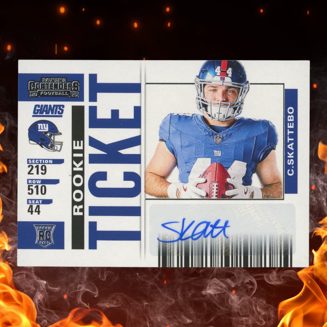 2025 Panini Select Cam Skattebo Contenders Rookie Ticket Auto Variation #27
