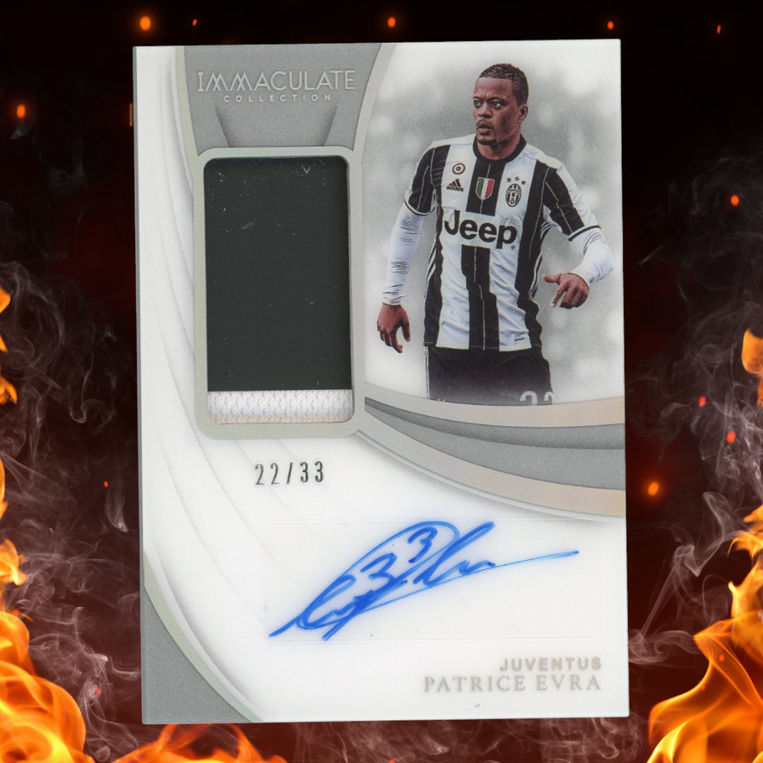 2018-19 Panini Immaculate Collection Soccer Patrice Evra Patch Auto /33 #PA-PEV