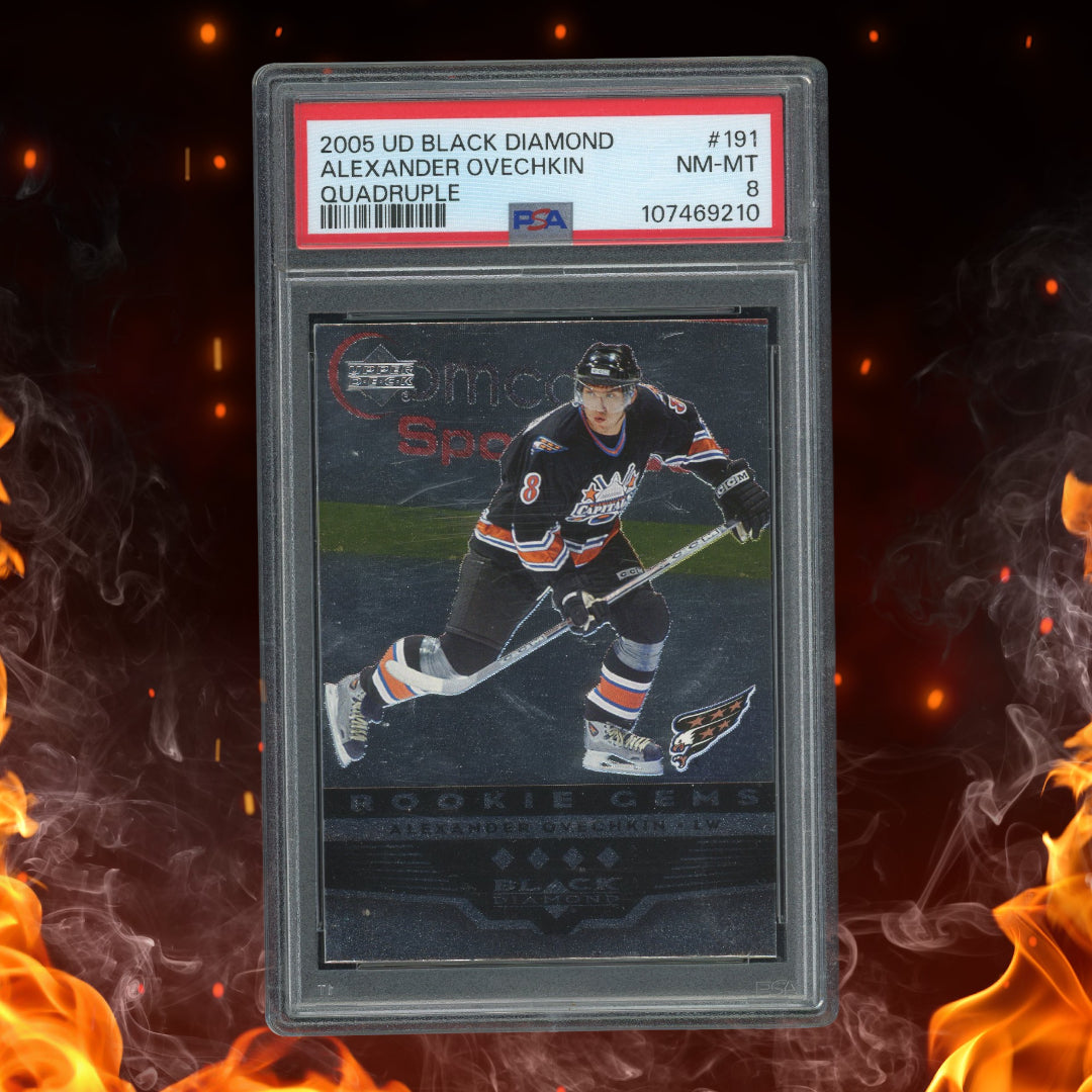 2005-06 UD Black Diamond Alexander Ovechkin Rookie Gems Quadruple #191 PSA 8
