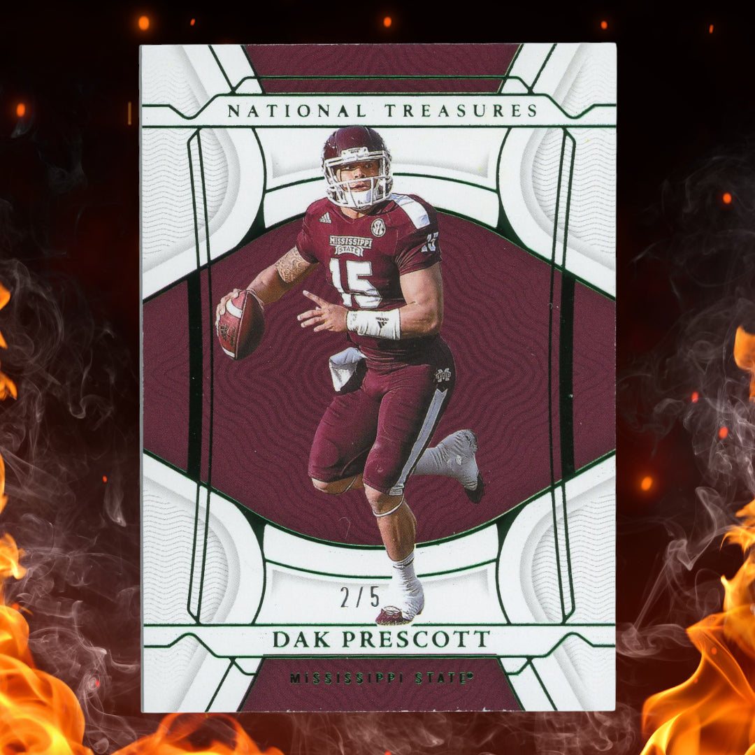 2022 Panini National Treasures Collegiate Dak Prescott Base Emerald /5 #10