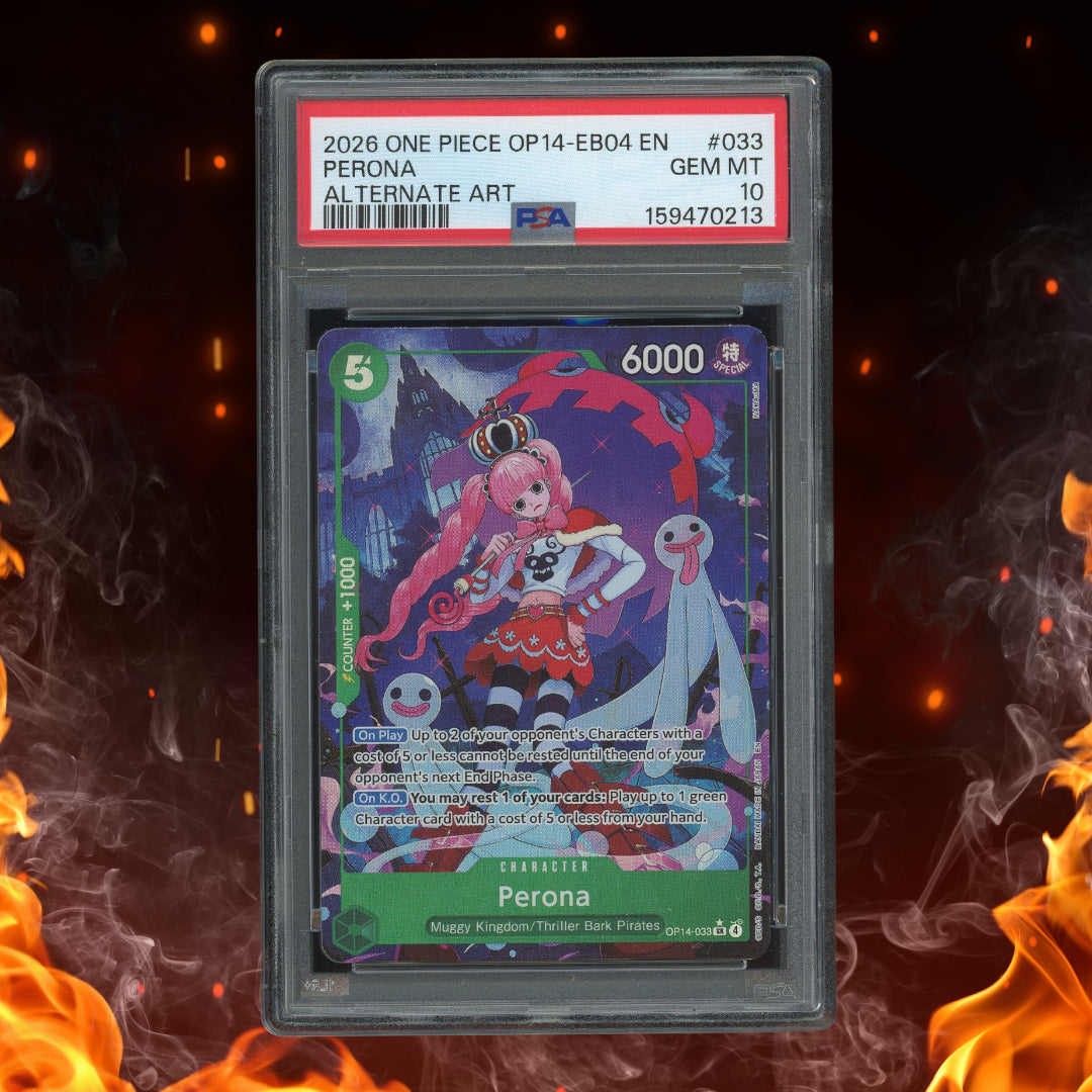 2026 One Piece OP14-EB04 Perona Special Rare Alternate Art #OP14-033 PSA 10